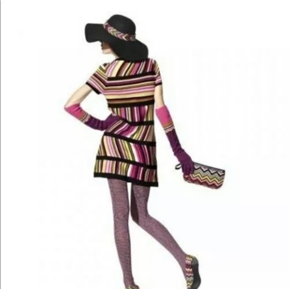 Missoni Women Pointelle Long Knitted Gloves Brown - Picture 3 of 4